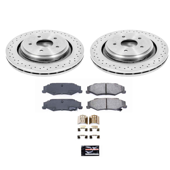PowerStop OE Stock Replacement Low-Dust Ceramic Brake Pad and Rotor Kit