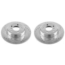 PowerStop Evolution Drilled Slotted Rotors Pair Rear For BMW 535i