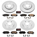 PowerStop Genuine Geomet Coated Rotor and Low-Dust Ceramic Brake Pad Kit