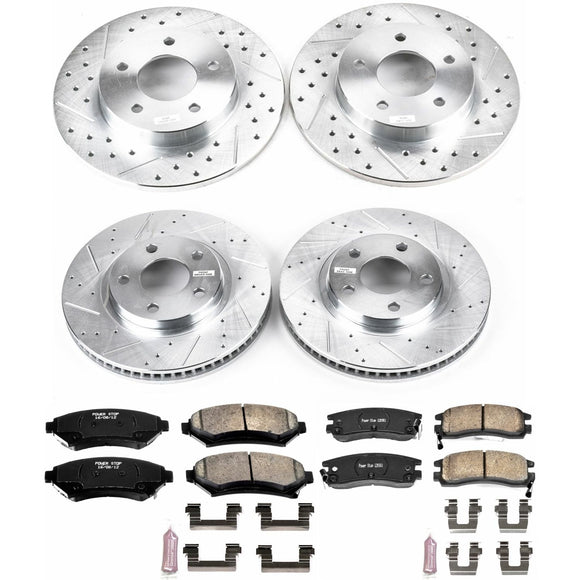 PowerStop Z23 Daily Driver Carbon-Fiber Ceramic Brake Pad and Drilled & Slotted