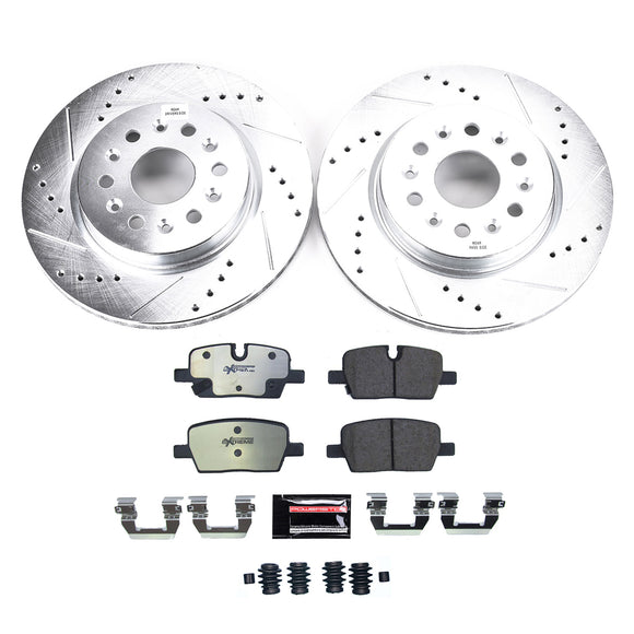 PowerStop Z36 Carbon-Fiber Ceramic Brake Pad with Drilled and Slotted Rotor Kit