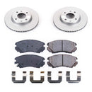 PowerStop Genuine Geomet Coated Rotor and Low-Dust Ceramic Brake Pad Kit