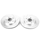 PowerStop Evolution Drilled Slotted Rotors Pair Front For Nissan LEAF