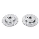 PowerStop Evolution Drilled Slotted Rotors Pair Rear For Mercedes-Benz CL500