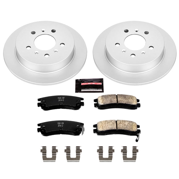 PowerStop Genuine Geomet Coated Rotor and Low-Dust Ceramic Brake Pad Kit