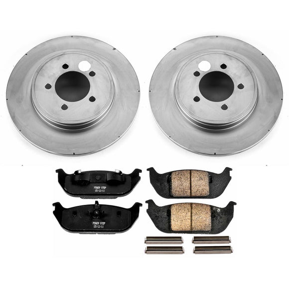 PowerStop Genuine Geomet Coated Rotor and Low-Dust Ceramic Brake Pad Kit