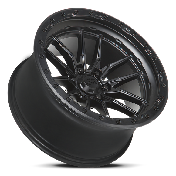 17x9 Lock Off-Road Krawler Matte Black Ring 5x127 5x5 ET-12 Wheel Rim