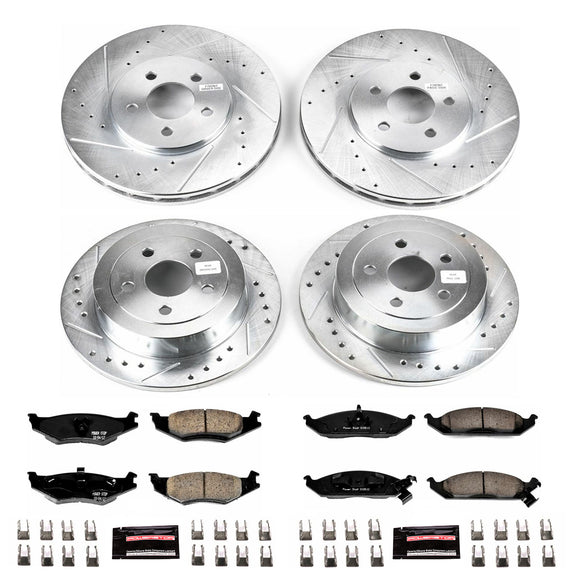 PowerStop Z23 Daily Driver Carbon-Fiber Ceramic Brake Pad and Drilled & Slotted