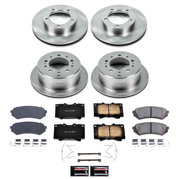 PowerStop OE Stock Replacement Low-Dust Ceramic Brake Pad and Rotor Kit