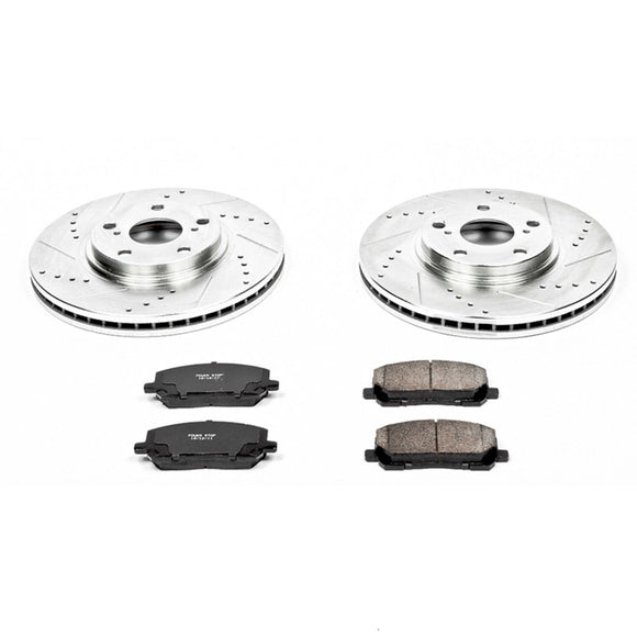 PowerStop Z23 Daily Driver Carbon-Fiber Ceramic Brake Pad and Drilled & Slotted