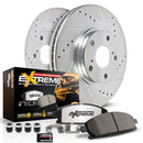 PowerStop Z36 Carbon-Fiber Ceramic Brake Pad with Drilled and Slotted Rotor Kit