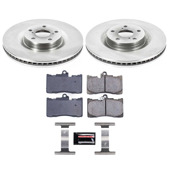 PowerStop OE Stock Replacement Low-Dust Ceramic Brake Pad and Rotor Kit