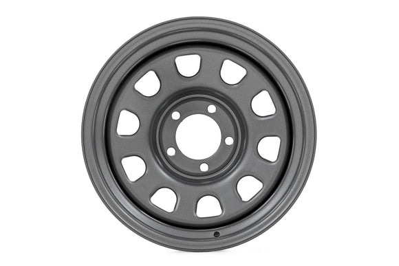 Rough Country Steel Wheel Gray 15x10 5x4.5 5x114.3 ET-39 Rim