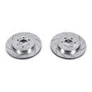 PowerStop Evolution Drilled Slotted Rotors Pair Rear For Cadillac SRX