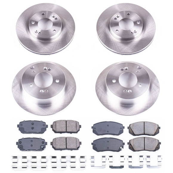 PowerStop OE Stock Replacement Low-Dust Ceramic Brake Pad and Rotor Kit