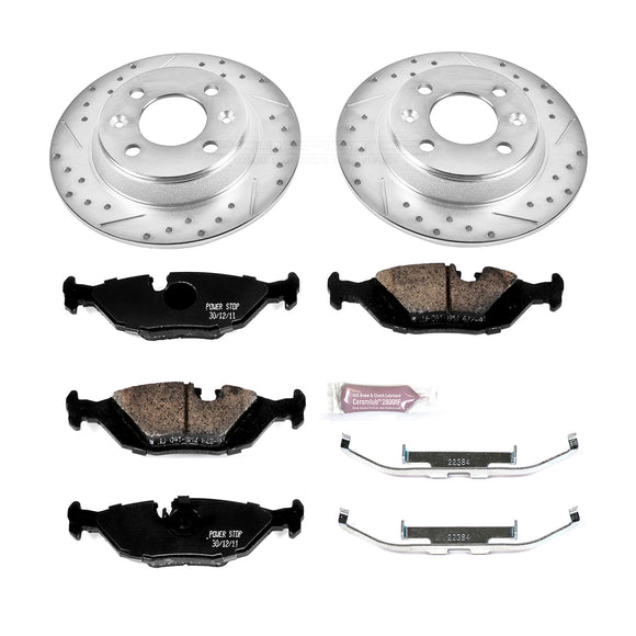 PowerStop Z23 Daily Driver Carbon-Fiber Ceramic Brake Pad and Drilled & Slotted