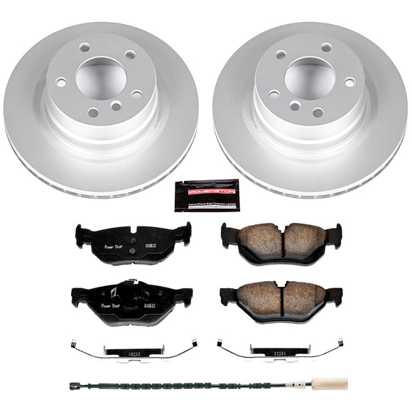 PowerStop Genuine Geomet Coated Rotor and Carbon-Fiber Ceramic Brake Pad Kit