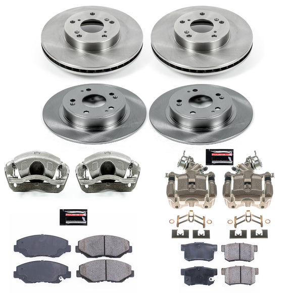 PowerStop OE Stock Replacement Low-Dust Ceramic Brake Pad, Rotor and Caliper Kit