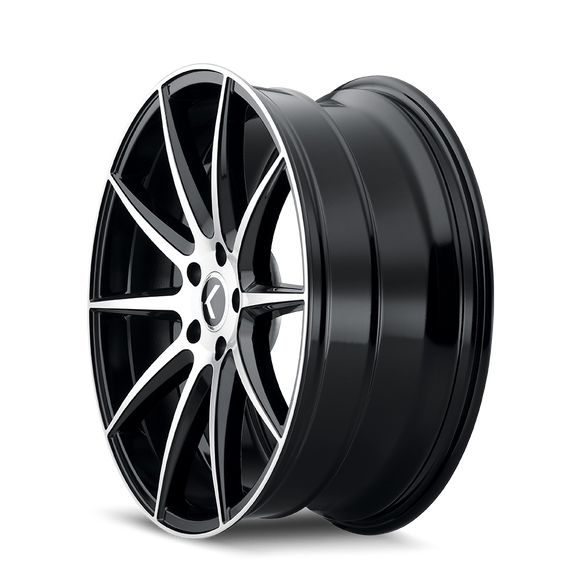 18x8 Kraze Cosmos Gloss Black Machined 5x114.3 ET40 CB72.62 Wheel Rim