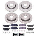 PowerStop Genuine Geomet Coated Rotor and Low-Dust Ceramic Brake Pad Kit