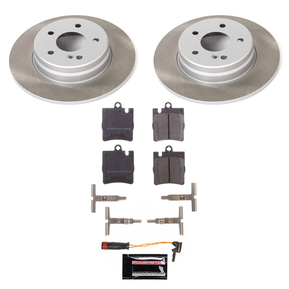 PowerStop Semi-Coated Rotor and Low-Dust Ceramic Brake Pad Kit