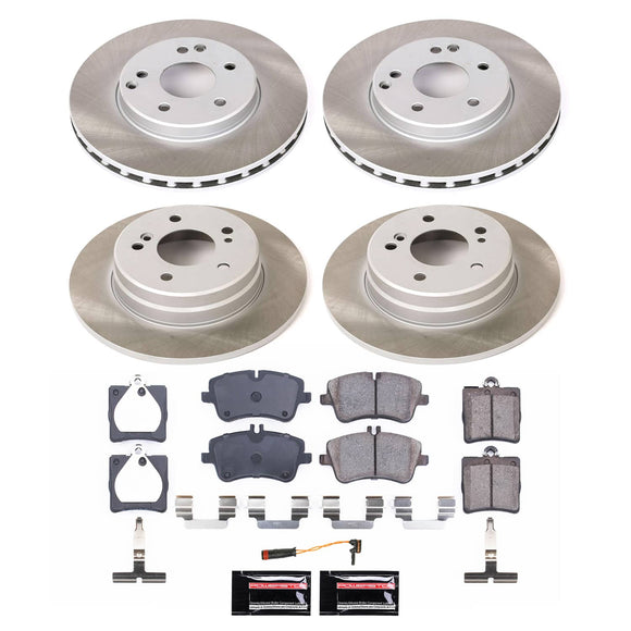 PowerStop Semi-Coated Rotor and Low-Dust Ceramic Brake Pad Kit