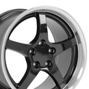 18" Replica Wheel CV05 Fits Chevrolet Corvette - C5 Rim 18x10.5 Deep Dish Black
