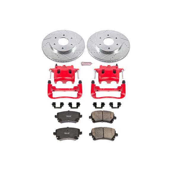 PowerStop Z23 Daily Driver Carbon-Fiber Ceramic Pads Drilled & Slotted Rotor & C