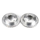 PowerStop Evolution Drilled Slotted Rotors Pair Rear For Dodge Stealth