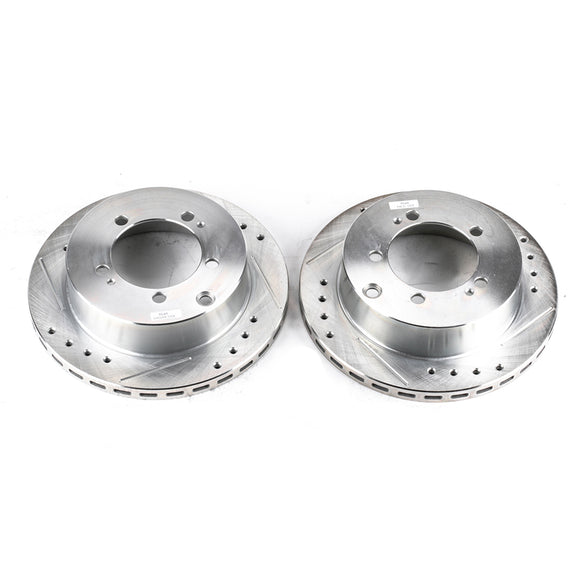 PowerStop Evolution Drilled Slotted Rotors Pair Rear For Dodge Stealth