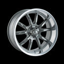 17x8 Ridler 650 Grey/Polished Lip Wheel/Rim 5x120.65 5-120.65 17-8 ET