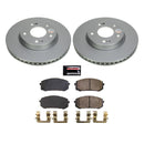 PowerStop Genuine Geomet Coated Rotor and Low-Dust Ceramic Brake Pad Kit