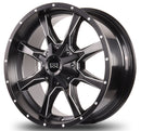 20x9 Mudder Trucker MT513 Breakover Black Milled 8x180 ET18 Wheel Rim