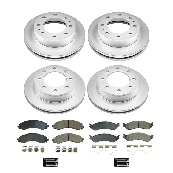 PowerStop Genuine Geomet Coated Rotor and Low-Dust Ceramic Brake Pad Kit