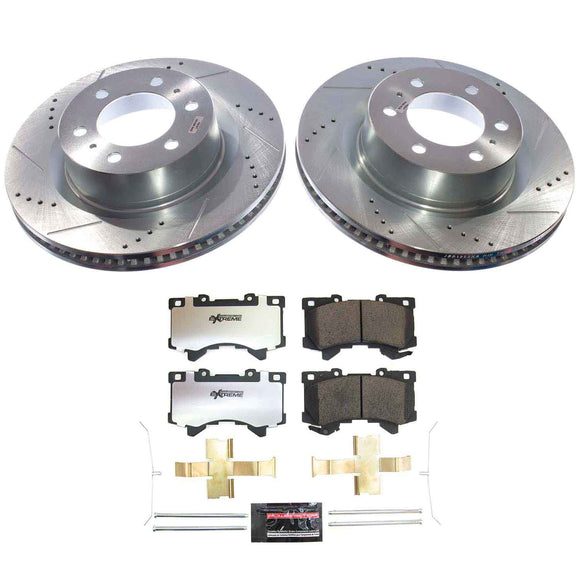 PowerStop Z36 Carbon-Fiber Ceramic Brake Pad with Drilled and Slotted Rotor Kit