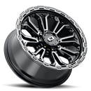 17x9 Vision 405 Korupt Gloss Black Milled Spoke Wheel 8x170 ET-12 CB125.2