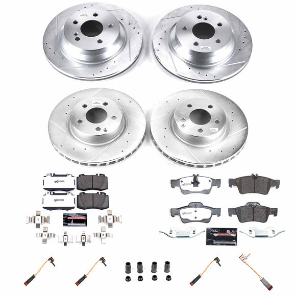 Z26 Street Performance Ceramic Brake Pad and Drilled & Slotted Rotor Kit