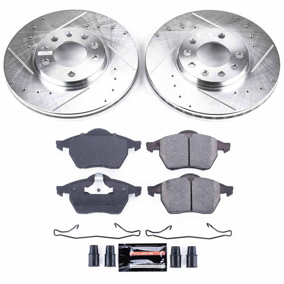 PowerStop Z23 Daily Driver Carbon-Fiber Ceramic Brake Pad and Drilled & Slotted
