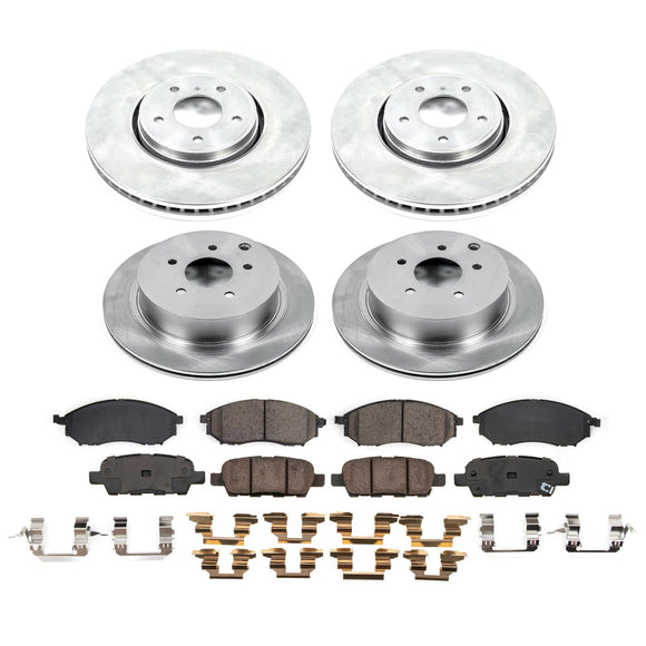 PowerStop OE Stock Replacement Low-Dust Ceramic Brake Pad and Rotor Kit