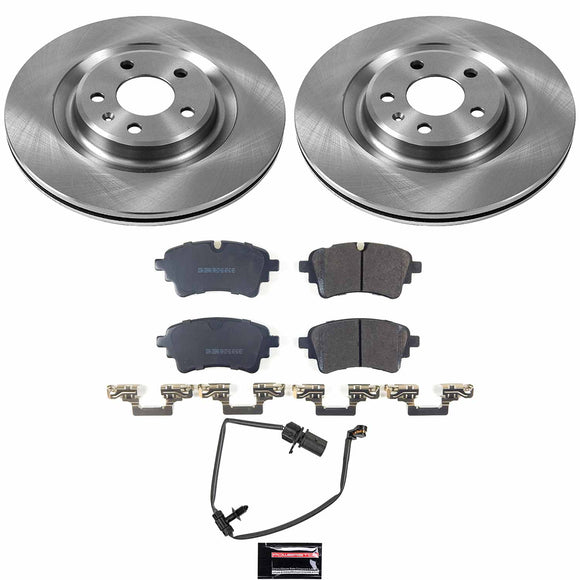 OE Stock Replacement Low-Dust Ceramic Brake Pad and Rotor Kit