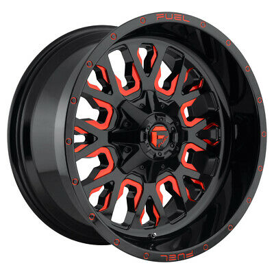 20x10 Fuel Off-Road D612 Stroke Gloss Black Red Tinted Clear 6x135 ET-19 Wheel