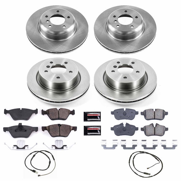 PowerStop OE Stock Replacement Low-Dust Ceramic Brake Pad and Rotor Kit