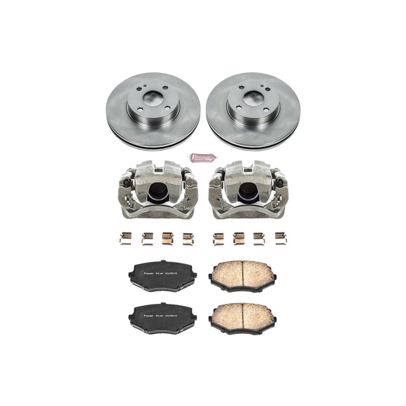 PowerStop OE Stock Replacement Low-Dust Ceramic Brake Pad, Rotor and Caliper Kit