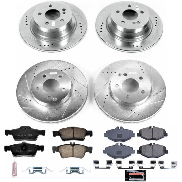 PowerStop Z23 Daily Driver Carbon-Fiber Ceramic Brake Pad and Drilled & Slotted