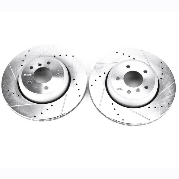 PowerStop Evolution Drilled Slotted Rotors Pair Rear For BMW 545i