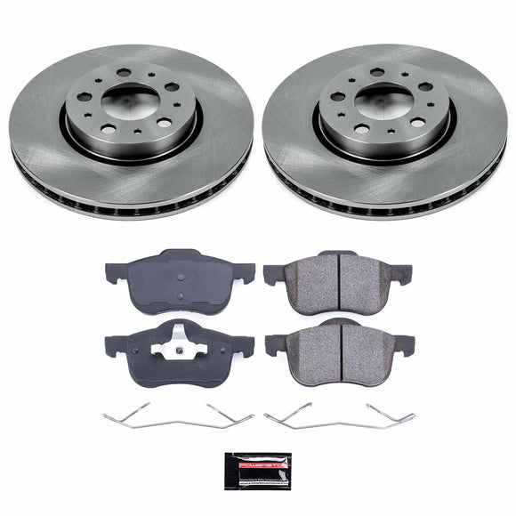 PowerStop OE Stock Replacement Low-Dust Ceramic Brake Pad and Rotor Kit