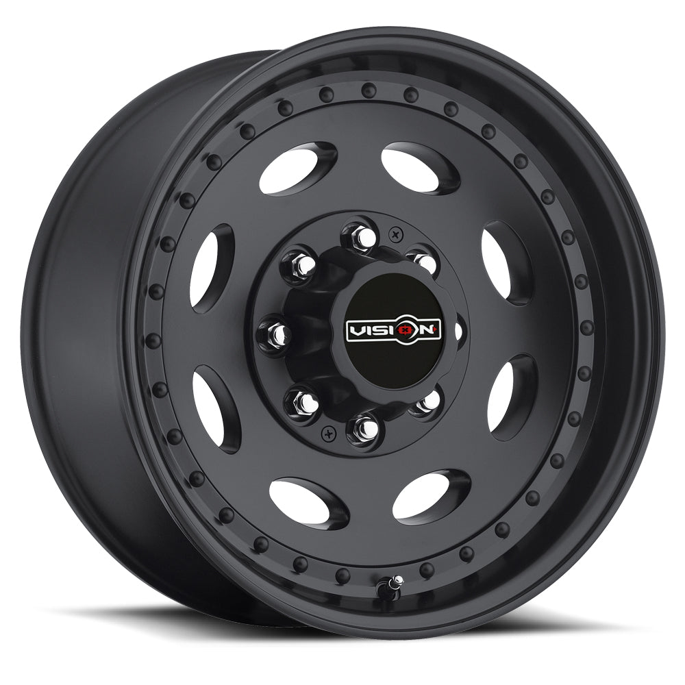 19.5x7.5 Vision 81 Heavy Hauler Matte Black 8x170 ET0 Wheel Rim - 0