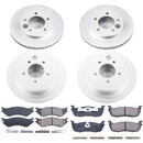 PowerStop Genuine Geomet Coated Rotor and Low-Dust Ceramic Brake Pad Kit