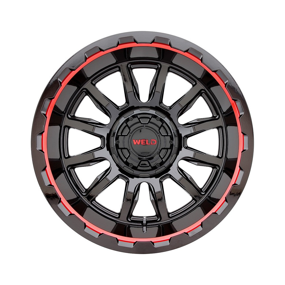 20x10 WELD Off-Road Gauntlet Gloss Black Milled Red 8x170 ET-19 Wheel Rim