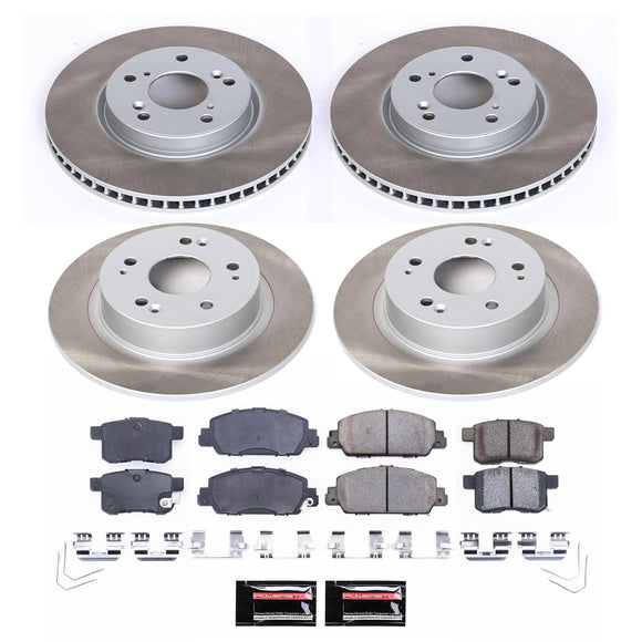 PowerStop Semi-Coated Rotor and Low-Dust Ceramic Brake Pad Kit